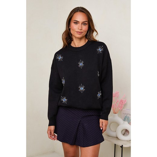 Soft Cashmere Sweter w kolorze czarnym Soft Cashmere 34/36 promocja Limango Polska