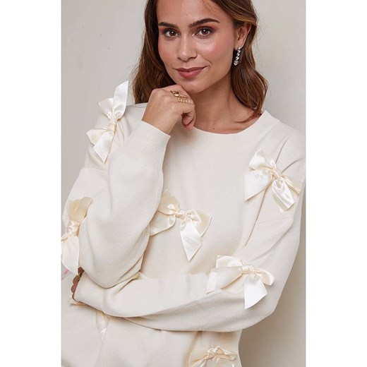 Soft Cashmere Sweter w kolorze kremowym Soft Cashmere 38/40 Limango Polska okazyjna cena