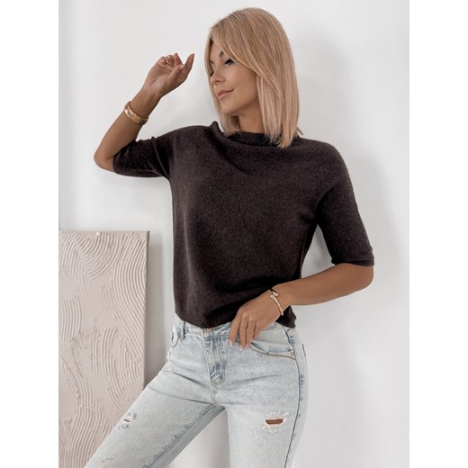 sweter castille brązowy one size ze sklepu UBRA w kategorii Swetry damskie - zdjęcie 184757727