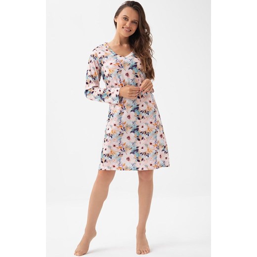 Damska koszula nocna różowo-miętowy 288, Kolor różowo-miętowy, Rozmiar M, Luna ze sklepu Intymna w kategorii Koszule nocne - zdjęcie 184757978