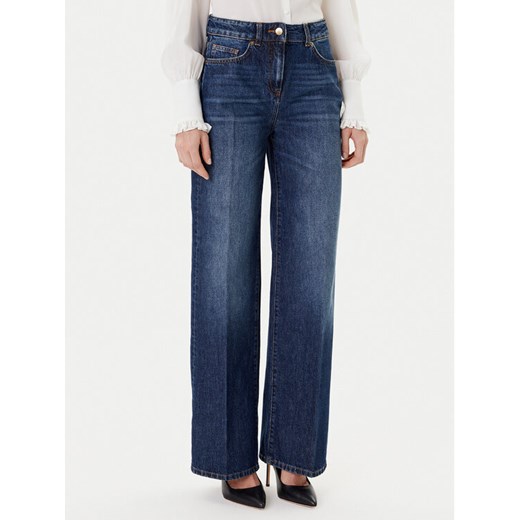 Luisa Spagnoli Jeansy Ortografia 542372 Granatowy Wide Leg ze sklepu MODIVO w kategorii Jeansy damskie - zdjęcie 184758698