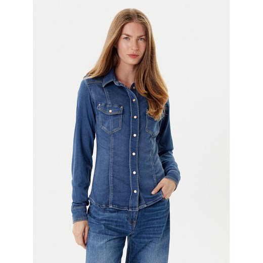Guess Koszula jeansowa W5YH63 D0781 Niebieski Regular Fit ze sklepu MODIVO w kategorii Koszule damskie - zdjęcie 184758707