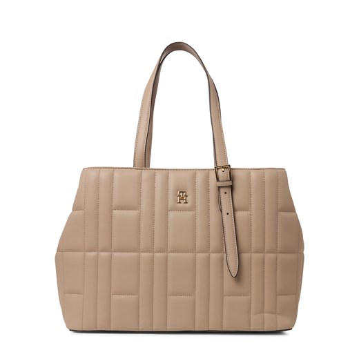 Tommy Hilfiger Damski shopper Kobiety Sztuczna skóra taupe jednolity ze sklepu vangraaf w kategorii Torby Shopper bag - zdjęcie 184758956