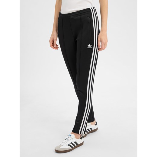 adidas Originals Damskie spodnie materiałowe - Classic Kobiety czarny jednolity ze sklepu vangraaf w kategorii Spodnie damskie - zdjęcie 184758995