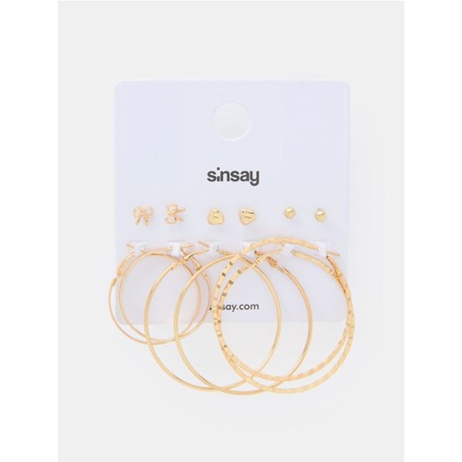 Sinsay - Kolczyki 6 pack - złoty ze sklepu Sinsay w kategorii Kolczyki - zdjęcie 184759978