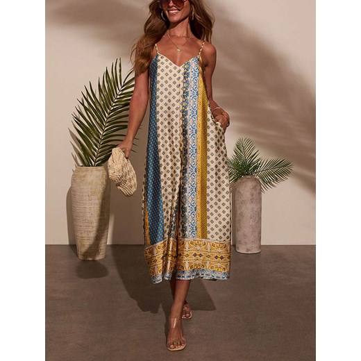 LA Angels Kombinezon w kolorze beżowo-niebieskim La Angels M okazja Limango Polska