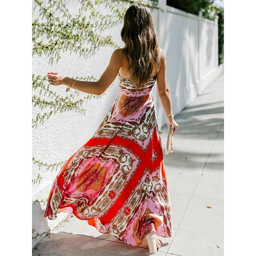 LA Angels Sukienka w kolorze jasnoróżowo-czerwonym La Angels L wyprzedaż Limango Polska
