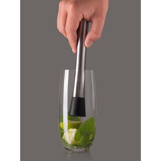 Vacu Vin Tamper w kolorze srebrno-czarnym do koktajli - dł. 20,5 cm Vacu Vin onesize okazja Limango Polska