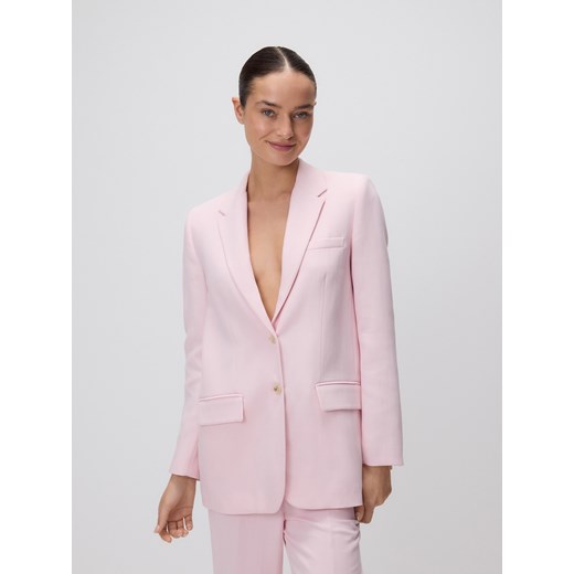 Reserved - Marynarka z lyocellem - pastelowy róż ze sklepu Reserved w kategorii Marynarki damskie - zdjęcie 184761159