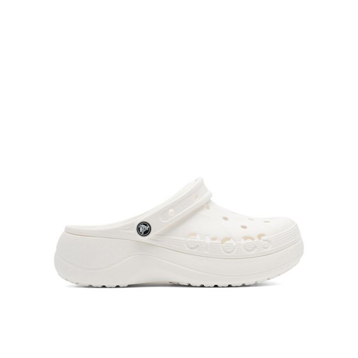 Crocs Klapki C-BAYA PLATFORM CLOG 208186-100 Biały ze sklepu MODIVO w kategorii Klapki damskie - zdjęcie 184761985