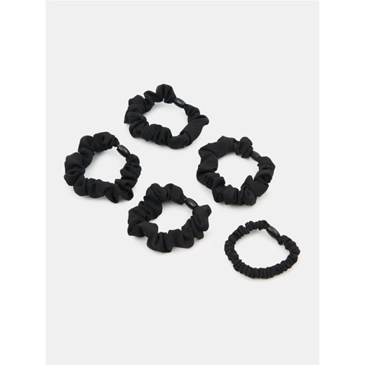 Sinsay - Gumka do włosów 5pack - czarny ze sklepu Sinsay w kategorii Gumki do włosów - zdjęcie 184763446