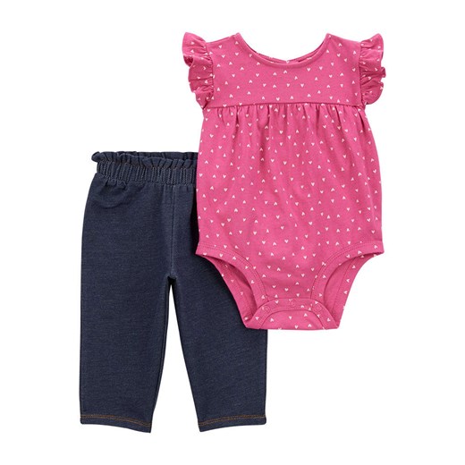 carter&apos;s 2-częściowy zestaw w kolorze różowo-granatowym ze sklepu Limango Polska w kategorii Body niemowlęce - zdjęcie 184764798