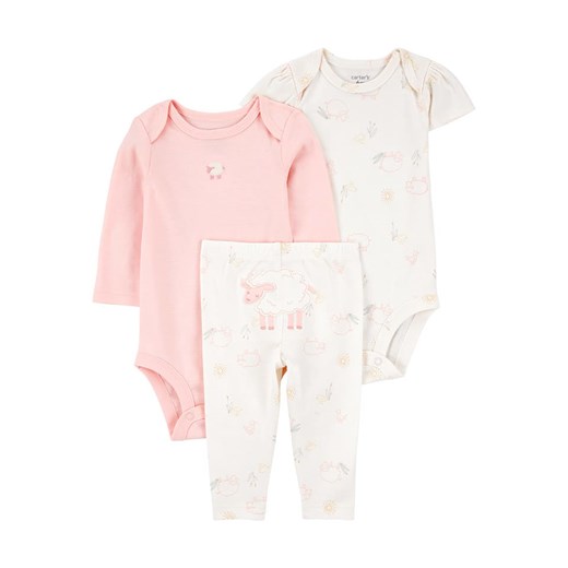 carter&apos;s 3-częściowy zestaw w kolorze jasnoróżowo-białym 74 wyprzedaż Limango Polska