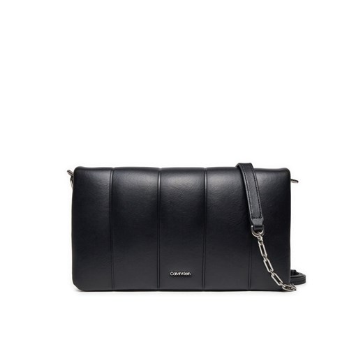 Calvin Klein Torebka Line Quilt Shoulder Bag K60K612787 Czarny ze sklepu MODIVO w kategorii Torebki damskie - zdjęcie 184765479