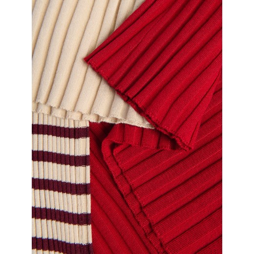 Reserved - Dzianinowa sukienka z wiskozą - czerwony Reserved L Reserved