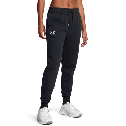 Damskie spodnie dresowe joggery Under Armour UA Icon Fleece - czarne ze sklepu Sportstylestory.com w kategorii Spodnie damskie - zdjęcie 184767299