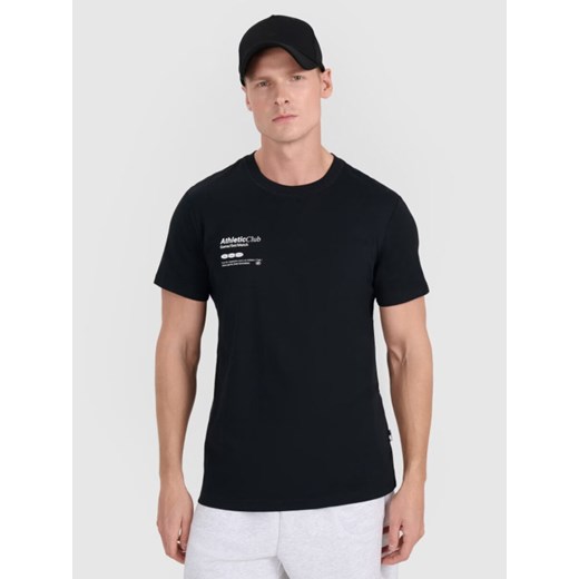 Męski t-shirt z nadrukiem 4F 4FRSS25TTSHM2848 - czarny ze sklepu Sportstylestory.com w kategorii T-shirty męskie - zdjęcie 184767375