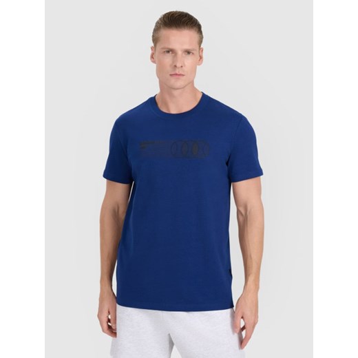 Męski t-shirt z nadrukiem 4F 4FRSS25TTSHM2851 - granatowy ze sklepu Sportstylestory.com w kategorii T-shirty męskie - zdjęcie 184767409