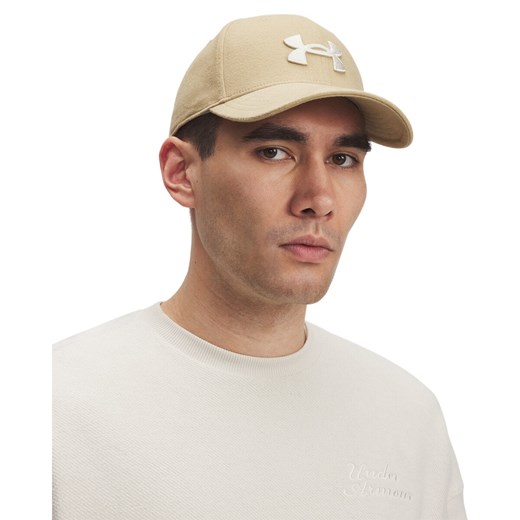 Męska czapka z daszkiem Under Armour M's Brushed Blitzing - beżowa ze sklepu Sportstylestory.com w kategorii Czapki z daszkiem męskie - zdjęcie 184767427