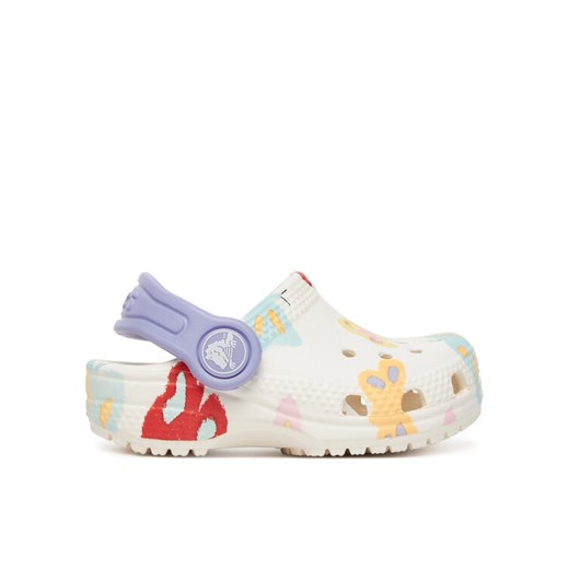 Klapki Crocs Classic Butterfly Graphic Clog T 211263 Biały ze sklepu eobuwie.pl w kategorii Klapki dziecięce - zdjęcie 184767559