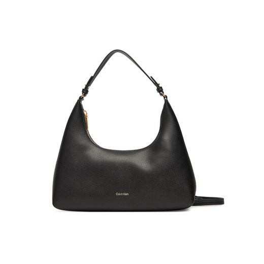 Torebka Calvin Klein Foil Logo Conv Shou?Lder Bag LV04F3272G Czarny ze sklepu eobuwie.pl w kategorii Torebki hobo - zdjęcie 184767569