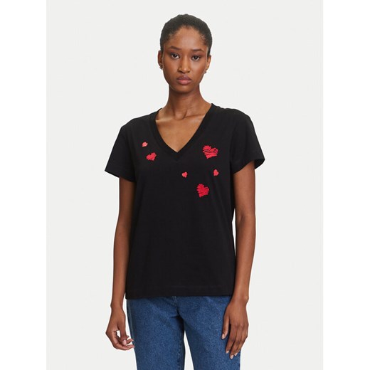 KARL LAGERFELD T-Shirt A3W17017 Czarny Regular Fit ze sklepu MODIVO w kategorii Bluzki damskie - zdjęcie 184768215