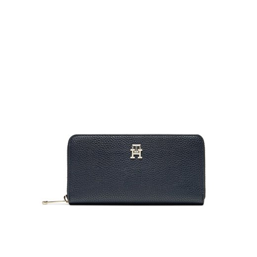 Tommy Hilfiger Duży Portfel Damski Emblem AW0AW15181 Granatowy ze sklepu MODIVO w kategorii Portfele damskie - zdjęcie 184768238