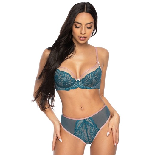 Figi damskie koronkowe turkus Sybilla F-3525/51, Kolor turkusowy, Rozmiar 42, Mat ze sklepu Intymna w kategorii Majtki damskie - zdjęcie 184769405
