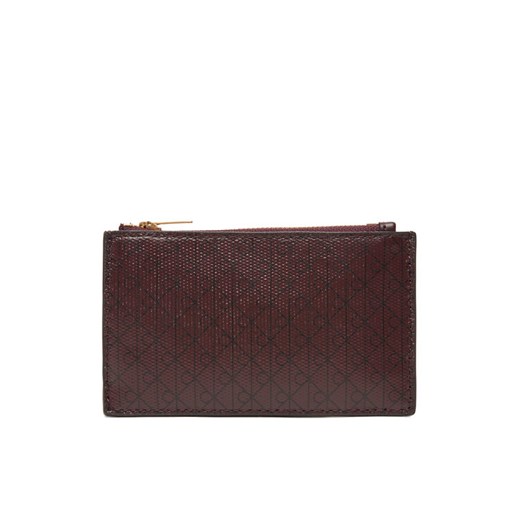 Calvin Klein Duży Portfel Damski Emblem Aop Top Zip Cardcase LV04F1084G Brązowy ze sklepu MODIVO w kategorii Portfele damskie - zdjęcie 184769809