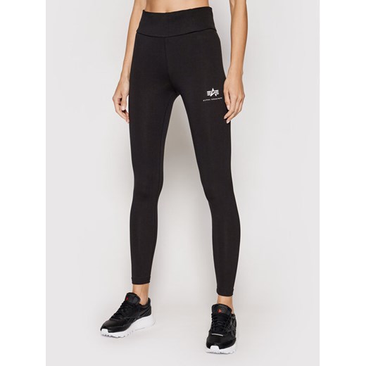 Alpha Industries Legginsy Basic 116053 Czarny Slim Fit ze sklepu MODIVO w kategorii Spodnie damskie - zdjęcie 184769815