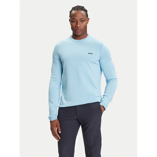 BOSS Sweter K_Ever-X 50541940 Błękitny Regular Fit ze sklepu MODIVO w kategorii Swetry męskie - zdjęcie 184769838