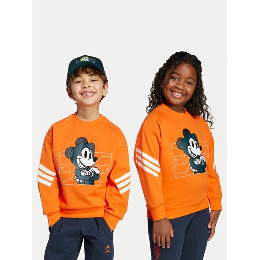 adidas Bluza Disney Mickey Mouse JL9188 Pomarańczowy Loose Fit ze sklepu MODIVO w kategorii Bluzy chłopięce - zdjęcie 184769866