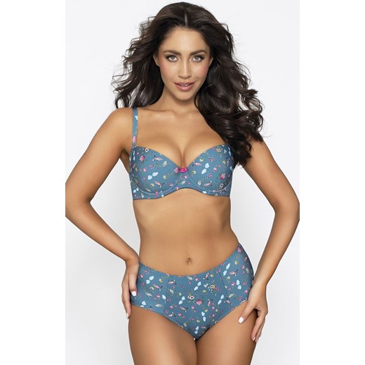 Blue Sky biustonosz push-up 2w1 plażowo-bieliźniany, Kolor niebieski-wzór, Rozmiar 65C, PariPari Lingerie ze sklepu Intymna w kategorii Biustonosze - zdjęcie 184772408
