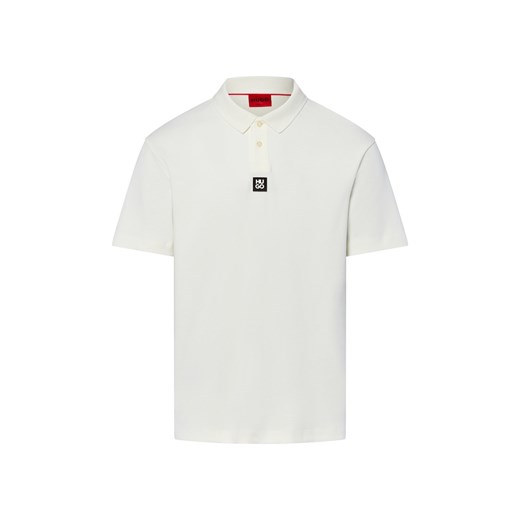HUGO Męska koszulka polo - Deabono_D Mężczyźni Bawełna écru jednolity ze sklepu vangraaf w kategorii T-shirty męskie - zdjęcie 184773268