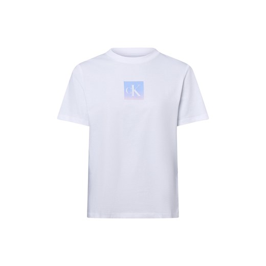 Calvin Klein Jeans Koszulka damska Kobiety Bawełna biały nadruk ze sklepu vangraaf w kategorii Bluzki damskie - zdjęcie 184773279