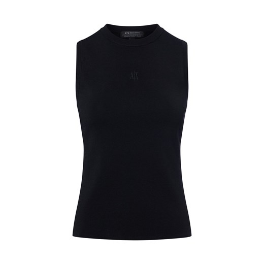 Armani Exchange Top damski Kobiety czarny jednolity ze sklepu vangraaf w kategorii Bluzki damskie - zdjęcie 184773295