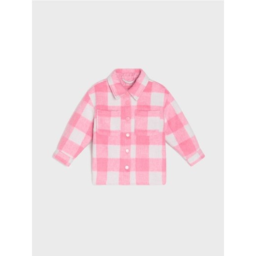 Sinsay - Kurtka koszulowa w kratę - kremowy ze sklepu Sinsay w kategorii Kombinezony i kurtki - zdjęcie 184773748
