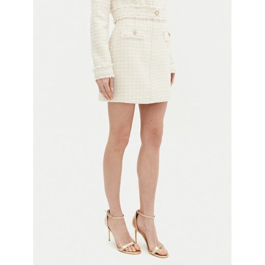 Guess Spódnica mini W5RD63 WGW82 Beżowy Regular Fit ze sklepu MODIVO w kategorii Spódnice - zdjęcie 184774649