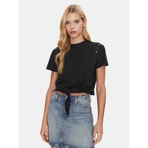 Guess T-Shirt W5GI18 I3Z14 Czarny Regular Fit ze sklepu MODIVO w kategorii Bluzki damskie - zdjęcie 184774977