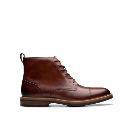 Kozaki Clarks Aldwin Cap 26179733 Brązowy ze sklepu eobuwie.pl w kategorii Buty zimowe męskie - zdjęcie 184775897
