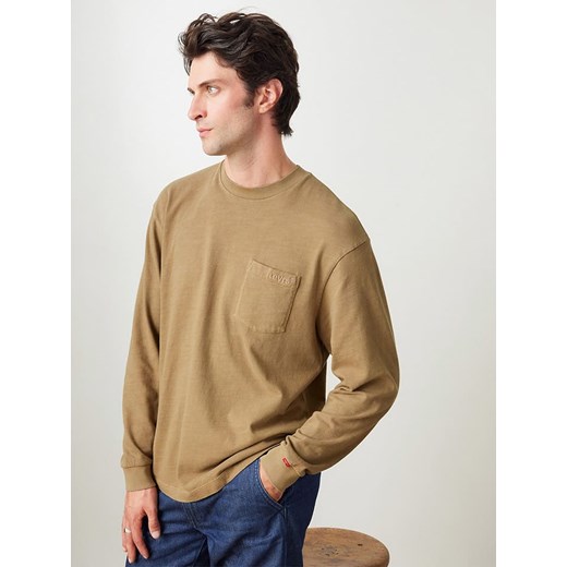 Levi&apos;s Koszulka w kolorze jasnobrązowym L wyprzedaż Limango Polska