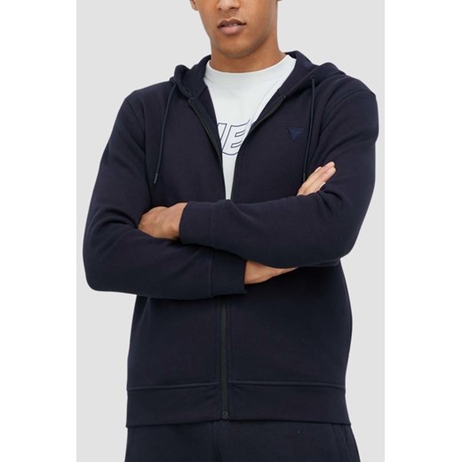 GUESS Granatowa bluza męska rozpinana Aldwin, Rozmiar M ze sklepu outfit.pl w kategorii Bluzy męskie - zdjęcie 184777195