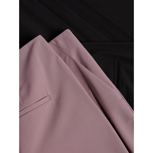 Reserved - Szerokie spodnie z zakładkami - fioletowy Reserved M Reserved