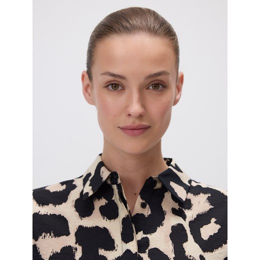 Reserved - Wzorzysta koszula z wiskozy - brązowy Reserved XL Reserved