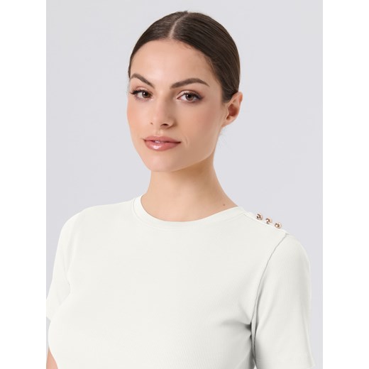 Sinsay - Koszulka z krótkim rękawem - kremowy Sinsay XXL Sinsay