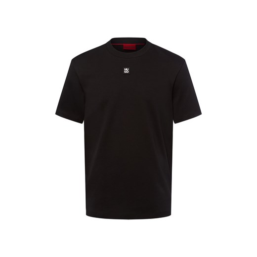 HUGO Koszulka męska - Dalile Mężczyźni Bawełna oliwkowy jednolity ze sklepu vangraaf w kategorii T-shirty męskie - zdjęcie 184781619