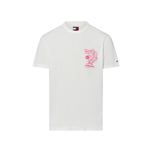 Tommy Jeans Koszulka męska Mężczyźni Bawełna écru nadruk ze sklepu vangraaf w kategorii T-shirty męskie - zdjęcie 184781625