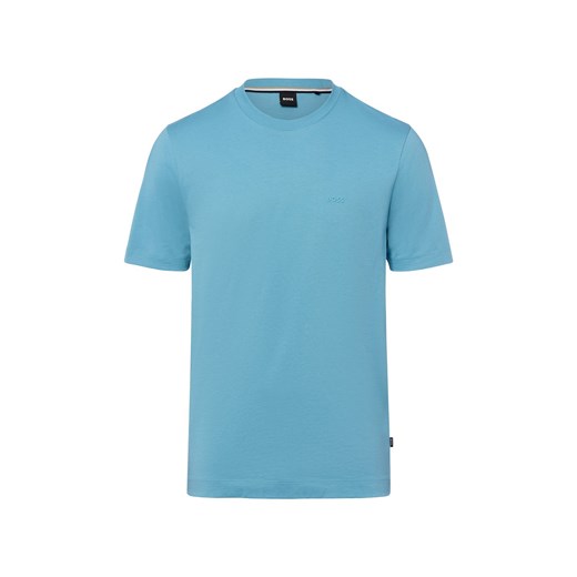 BOSS Koszulka męska - Thompson Mężczyźni Bawełna jasnoniebieski jednolity ze sklepu vangraaf w kategorii T-shirty męskie - zdjęcie 184781627