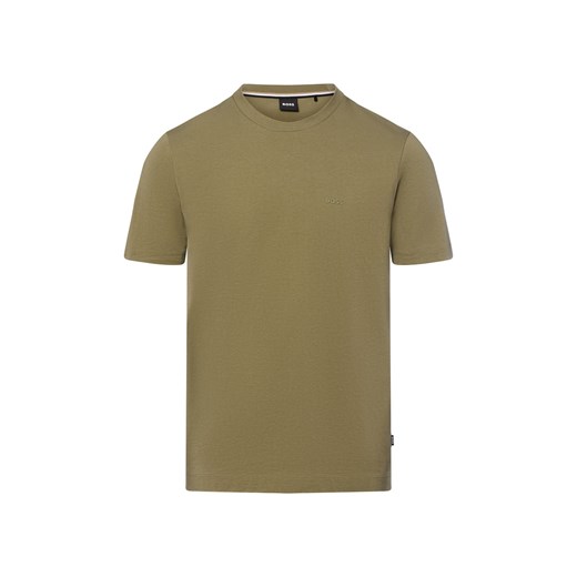 BOSS Koszulka męska - Thompson Mężczyźni Bawełna khaki jednolity ze sklepu vangraaf w kategorii T-shirty męskie - zdjęcie 184781628