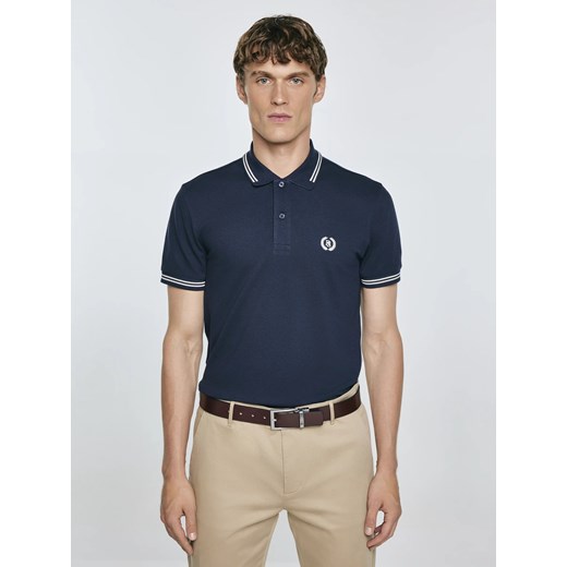 Koszulka męska polo granatowa Poller 403 ze sklepu Big Star w kategorii T-shirty męskie - zdjęcie 184783806